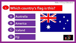 QUIZ ON WORLD FLAGS || NATIONAL FLAG OF COUNTRY || COUNTRY FLAGS OF THE WORLD || GENERAL KNOWLEDGE