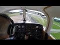 Go around, gusty crosswind approach in a PA28, Biggin Hill