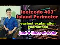 Island Perimeter Leetcode 463 || Explanation