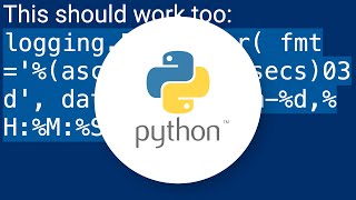 Python logging: use milliseconds in time format
