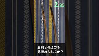 【日本刀】日本刀の真剣と模造刀を見極められるか！第2弾　前回よりも難易度アップしたつもり・・(再投稿)　JAPANESE　SWORD　Real  or  Imitation  #Shorts