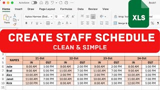 How To Create Employee Schedule In 5 Minutes In Excel