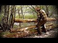 Bushcraft Shelter build:  Pit Oven Pulled Pork, Dutch Oven Bread