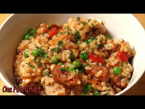 Easy Chicken and Chorizo Risotto | One Pot Chef Easy Chicken and Chorizo Risotto | One Pot Chef