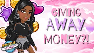 GIVING AWAY STARCOINS TO PLAYERS ON MOVIESTARPLANET!! MSP Video!💕