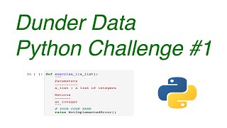 Dunder Data Python Challenge #1
