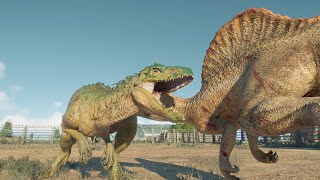 🔴Satisfying Jurassic World Evolution 2 | Trex, Dilophosaurus, Spinosaurus, Karnotaurus, Triceratops