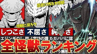 【怪獣8号】全識別怪獣ランキングTOP15