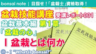 盆栽とは何か！盆栽基本編①-Ⅰ｜What is bonsai?【盆栽技能講座／Bonsai skill course】