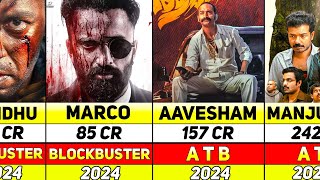 Top 50 MALAYALAM Highest Grossing MOVIES In 2024 | Marco | Aavesham | Manjummel Boys