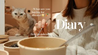 Diary 裝修家裡 home cafe 準備開幕☕️與小寶的短暫獨居生活💻閱讀分享 最近學會是旦📔在家的《米酒狂想曲》 韓式煎五花肉🥢快速上桌的意大利式晚餐🇮🇹 生薑清茶養髮🫚週末去梅窩玩 🚲