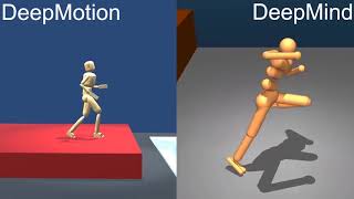 Physics Simulated Parkour AI: DeepMotion vs DeepMind