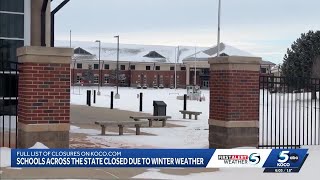 Schools across Oklahoma cancel classes, move to virtual learning Tuesday due to snow and ice