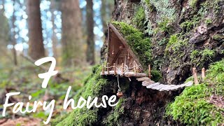 DIY Fairy Tree House using natural materials