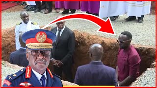SAD! SEE WHAT GEN. OGOLLA'S SON JOEL DID INSIDE OGOLLA'S GRAVE BEFORE BURRYING HIM