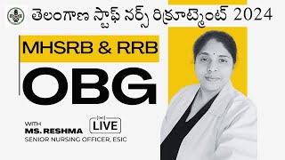 Telangana MHSRB Nursing officer | OBG | REPRODUCTIVE SYSTEM | RRB #mhsrbstaffnurse #rrbstaffnurse