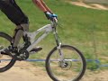 super slow motion downhill bike suspension