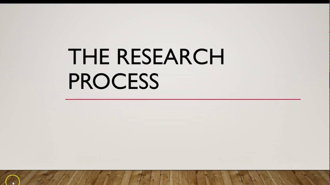 Steps In The Research Process - YouTube