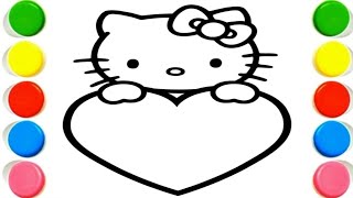 Beautiful Hello Kitty Drawing, Painting \u0026 Coloring For Kids and Toddlers_ Child Art#drawing#coloring