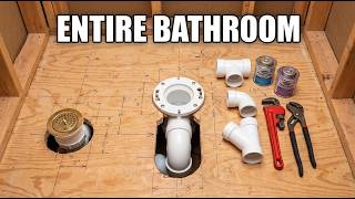 How to Plumb an ENTIRE Bathroom From SCRATCH - The ULTIMATE Rough-In Guide With FREE Diagrams!