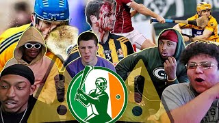 AMERICAN FOOTBALL PLAYERS REACT TO IRISH HURLING FIGHTS (Toughest Sport On Earth)