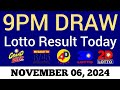 Lotto Result Today 9pm Draw November 6, 2024 Swertres Ez2 PCSO Live Result