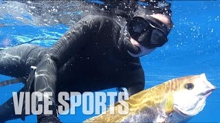 Valentine Thomas Fights Sharks for Food