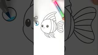 Beautiful Colorful Fish 💖 Glitter Art ✨️ #shorts #glitter #color #art #shortvideo