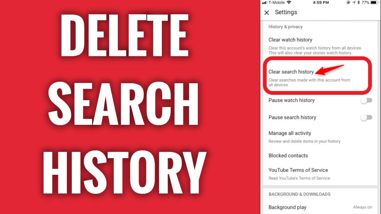 How To Delete Search History On YouTube App In 2022 - YouTube