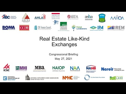 Real Estate Like-Kind Exchanges Congressional Briefing - YouTube