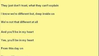 Phil Collins - You'll Be In My Heart Lyrics