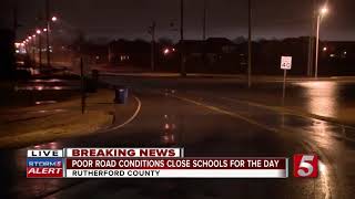 Flooding closes roads, schools in Rutherford County