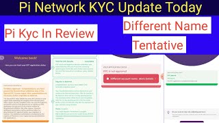 Pi Network Kyc Question And Answer| Pi Network Kyc Tentative Approval| Kyc in review| Different Name