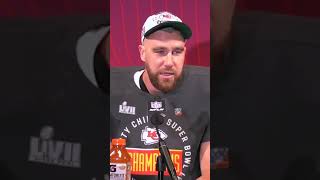 Travis Kelce's EMOTIONAL Interview after winning the Super Bowl 😢#shorts #Superbowl #NFL #Chiefs