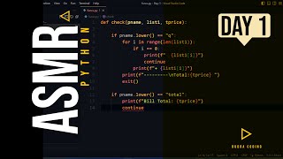 Coding ASMR - No Talking - Python Practice Exercise