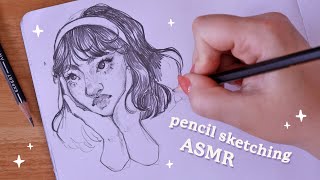 ASMR Sketchbook Drawing Session ✨ pencil sketching sounds, no music, birds chirping background noise