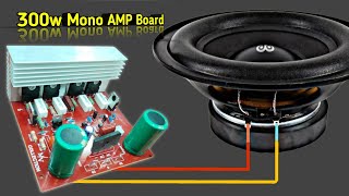 MV Collection Mono 300w Power AMP Board Testing|Connection  of #2sc5200 \u0026 #2sa1943 Mosfet Board