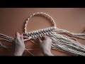 diy macramé flat basket using a metal ring macrame basket tutorial