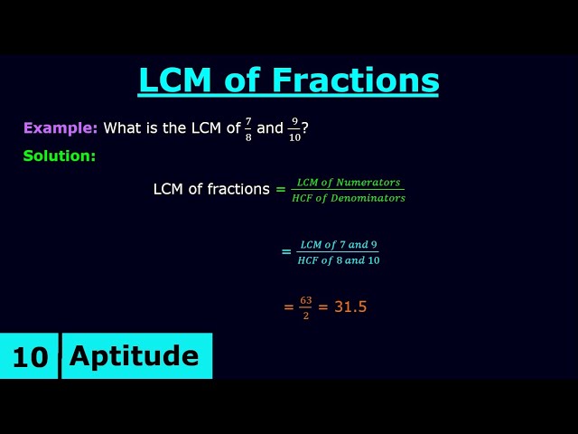 Lcm Fractions Lcm Of Two Numbers Lcm Of Fractions Formula