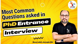 Most common Questions asked in a PhD entrance Interview | UGC NET Exam | Management by Joneja Sir