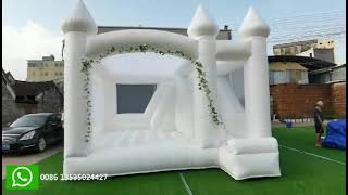 Beautiful inflatable bounce house white inflatable bouncy castle inflatable wedding jumper bouncer