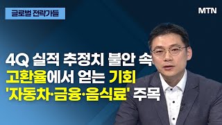 [글로벌 전략가들] 4Q 실적 추정치 불안 속 고환율에서 얻는 기회 '자동차·금융·음식료' 주목 / 머니투데이방송 (증시, 증권)