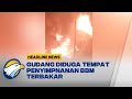 Gudang yang Diduga Tempat Penyimpanan BBM di Bandar Lampung Terbakar