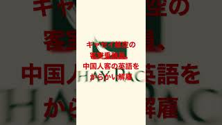 【キャセイ航空の客室乗務員、中国人客の英語を、からかい解雇】 #キャセイ #航空 #客室乗務員 #中国人 #観光客 #からかう #解雇 #ショート #shorts