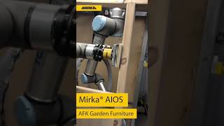 Sanding wood with a robotic sanding head - Mirka® AIOS $shorts