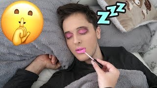 Doing My Boyfriends Makeup While He's Sleeping Prank!!!