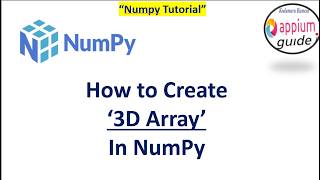 How to create '3D' Array in Numpy | Python NumPy Tutorial for Beginners (2026)