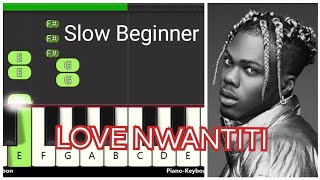 CKay - Love Nwantiti (Slow, Very Easy Piano Tutorial)