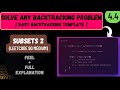 4.4 Subsets 2 | Leetcode 90 | Backtracking using one template series | C++@codingsamurais