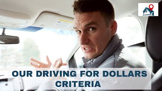 THE DRIVING FOR DOLLARS CHEAT SHEET | Examples of what to look for